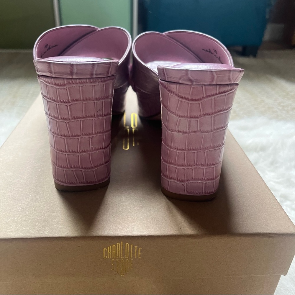 Charlotte Stone Lilac Sylvia Shoes - Picture 6 of 7